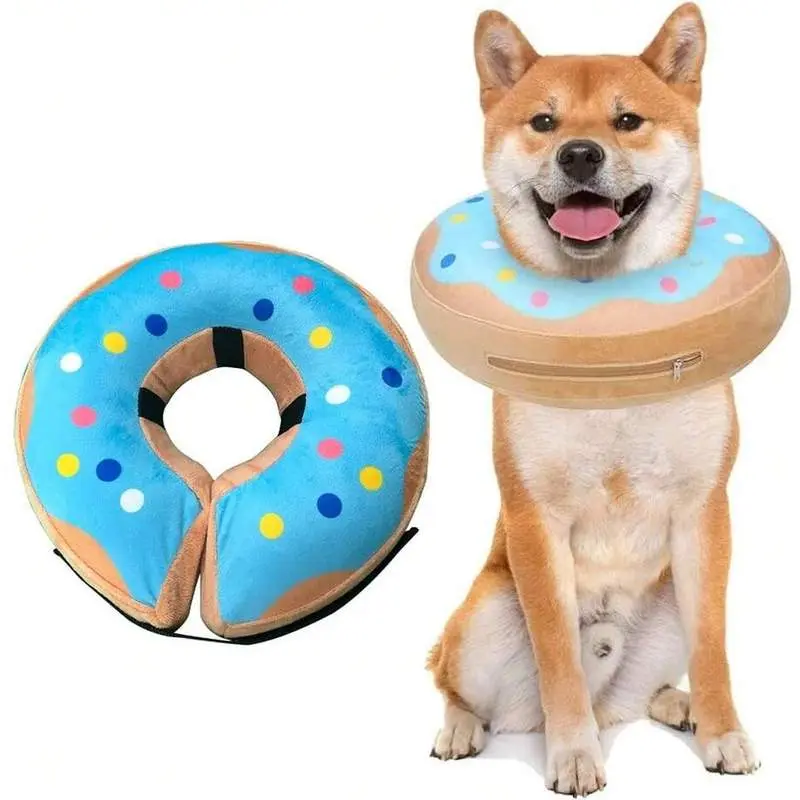 Soft inflatable dog collar, a substitute for the Elizabethan collar, suitable for post-surgery recovery of small to large dogs, can prevent licking injuries