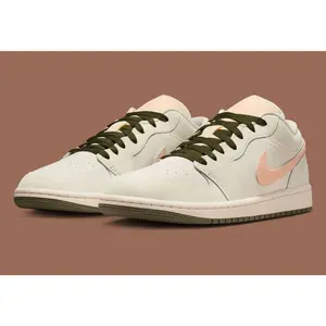 Women's Air Jordan 1 Low "Sail/Crimson Tint" DC0774-111 Fashion Athletic Sneaker Spring Shoes