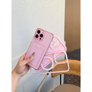 3PC: One transparent magnetic phone case compatible with wireless charging, one soft and skin-friendly to the touch, and one transparent case with a card slot. All are made of TPU material, making them shockproof and drop-resistant.