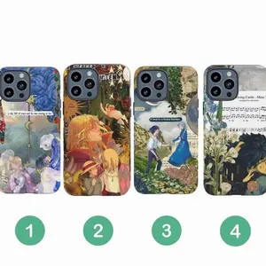 Howl's Moving Castle Aesthetic Collage Studio Ghibli Phone Case for iPhone X, 11, 12, 13, 14, 15 & more – SS Galaxy S21 to S25 Ultra, Plus with Suction