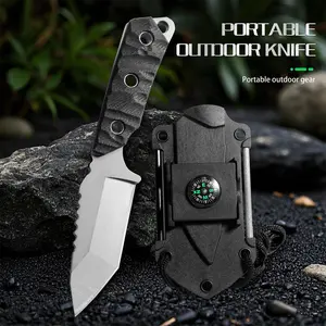 Kitchen stainless - steel multi - functional boning knife. It can cut fruits and vegetables, is lightweight and convenient, with a sharp blade. It has a G10 handle and is suitable for kitchens, camping, barbecues. It is the top choice for men's gifts.