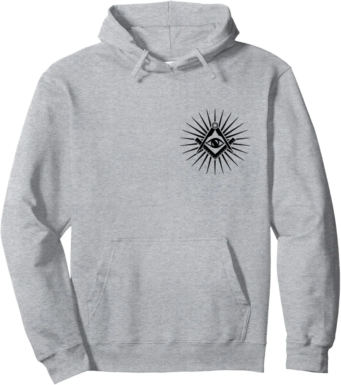 Freemason Symbol All Seeing Eye Masonic Square Compass Logo Pullover Hoodie