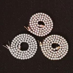 4mm Tennis Chain Jewellery Choker Iced Out CZ Hip Hop Chains Zircon Bling Jewelry Gold Silver Rose Tennis Chain