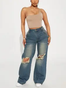 Drew Drop Waist Baggy Jeans - Dark Wash