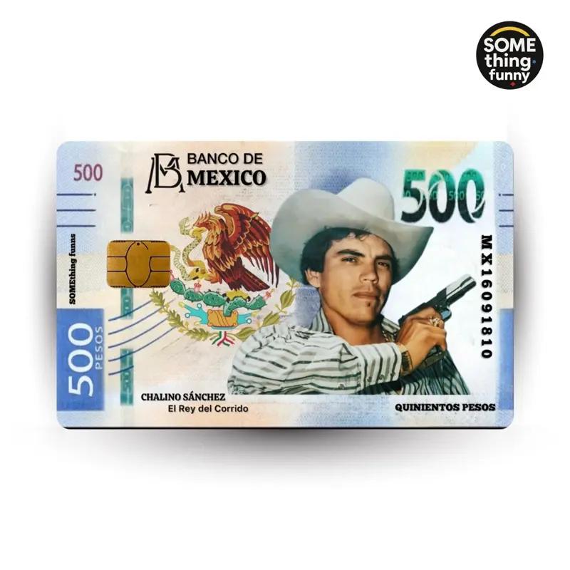 Chalino Sánchez Card Sticker – Full Cover Vinyl Skin for Debit/Credit Cards – Mexican Regional Music Legend corridos vintage