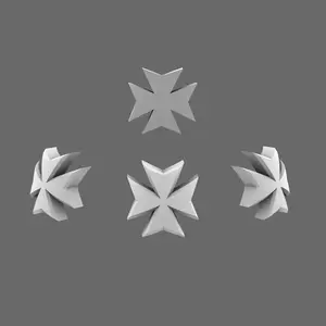Crusader Knights Maltese Cross Shoulder Symbols x60