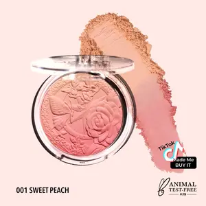 Moira Cosmetics Signature Ombre Blush 001 Sweet Peach - Cruelty-Free Vegan Silky Formula Floral Pigment Makeup