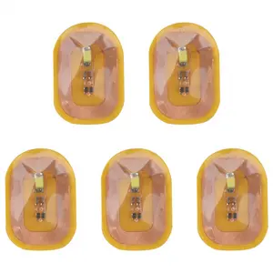 5Pcs NFC Flash Nail Sticker LED Bare Chip Intelligent Luminous Nail Lamp Nail Sticker Enhancement, White Light