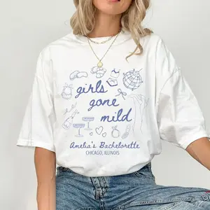 Bachelorette Party Shirts Girls Gone Mild Unisex Graphic Tshirt