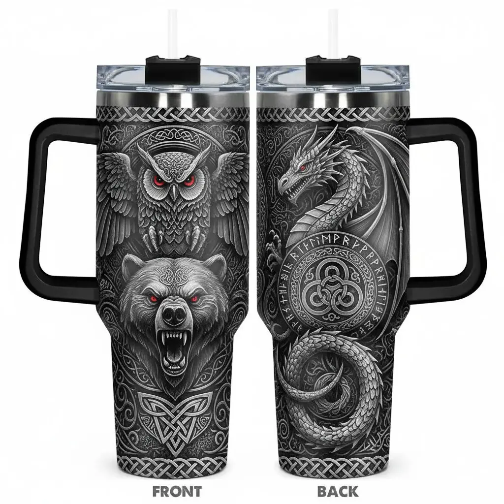 40oz Stainless Reusable Dark Skull Series Thermal Vacuum Flask Mug - Portable, Outdoors Cover, Lid Included - 24+ Hrs Ice Retention for Cycling,Camping - Edgy Easter,Birthday Gift for Energy Drinks,Iced Coffee