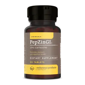 Zinc - PepZinGI 75mg for Immune Function & Digestive Health Support | Zinc Carnosine Supplement | Chewable Zinc Tablets for Adults | Vegan, Non-GMO, Gluten Free - Endurance 60 Chewable Tablets