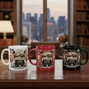 Ceramic Mug for America'S 250Th Anniversary, a Collectible Item from 1776  2026, Featuring an Symbol. It'S TheReliable Everyday Drinkware for Patriots And Hisry Enthusiasts