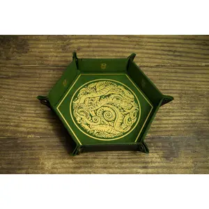 The Keeper of Arcane Lore Leather Dice Tray