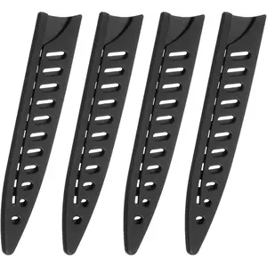 4 count  Cover Sleeves  Edge Guards for 5" Utility   Edge Protector Cover Universal  Sheath for Kitchen, Black