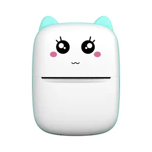 Cute Cat Ear Mini Printer, Bluetooth-compatible Portable Thermal Printing, Student Error Correction, Hand Account Tags, Photo Print