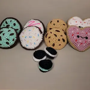 Crochet Cookies - Assorted Colors & Designs - Perfect for Decor & Gifts