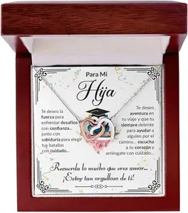 Regalo En Su Graduación Necklace Gift for Her, Gift Set With Message Card and Box for Celebrating Special Occasions