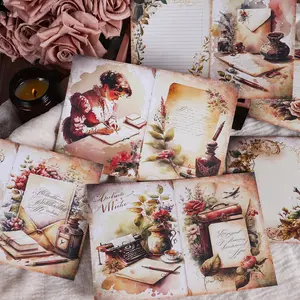 Flower Secret Theme Decoupage Paper, 12 Papers & 32 Stickers, Writable Decorative Paper for DIY Crafts, Scrapbooking Supplies, Journaling Supplies, Scrapbook Materials