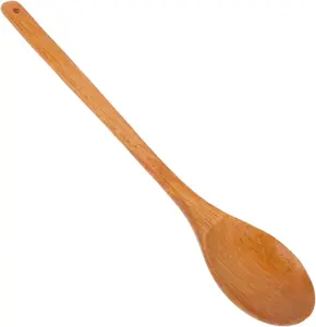 17-inch Large Wooden Spoons for Cooking Long Handle Non-Stick Bamboo Spoons for Stirring Mixing Canning in Big Pots Durable Polished Surface