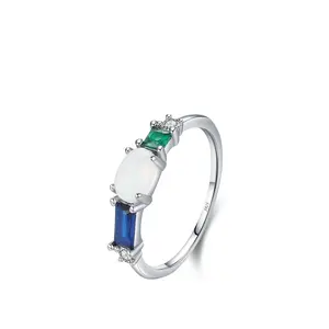 【#ZA248】(Grace)  Lab Made Gemstone Fashion jewelry Ring