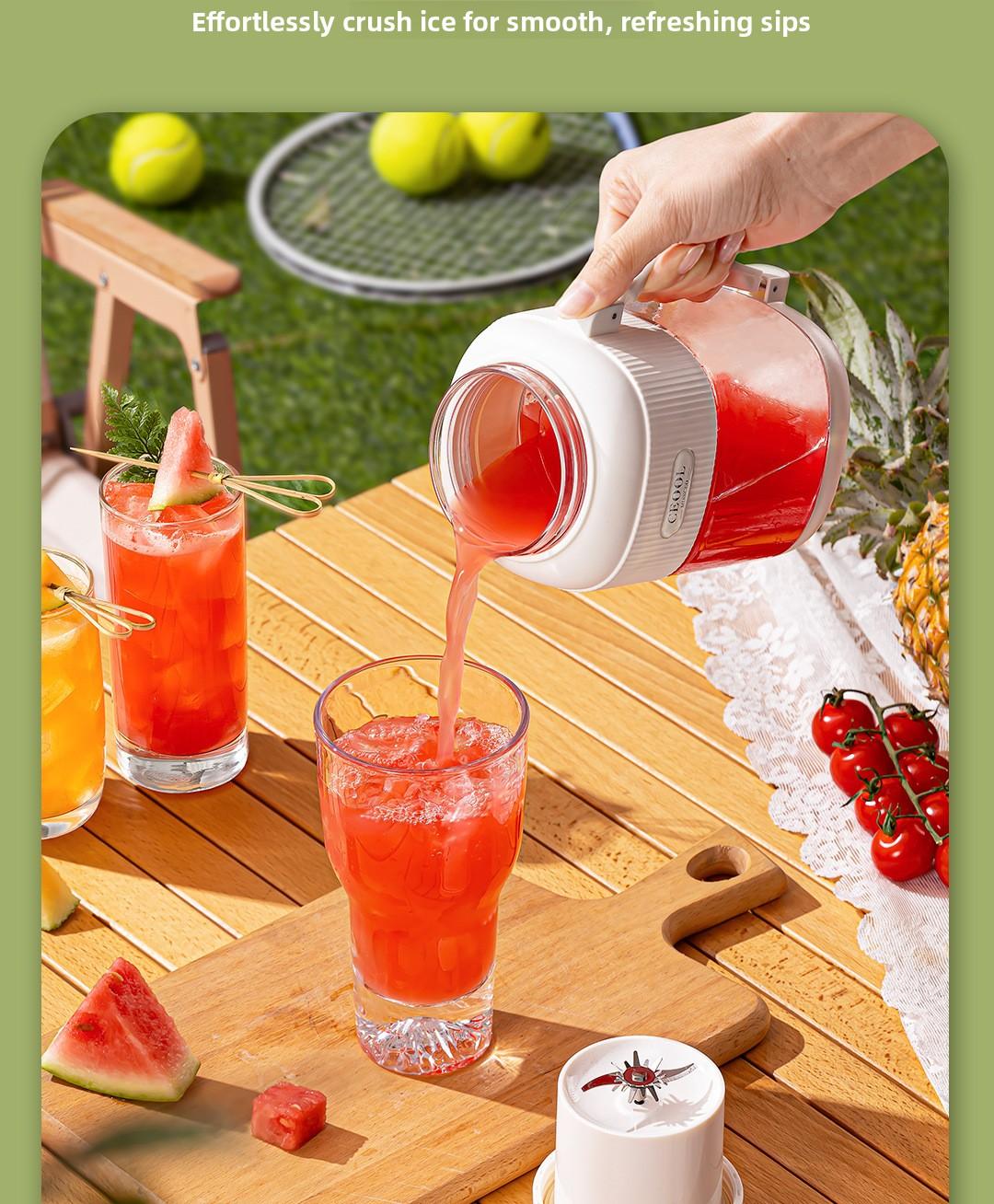 CEool Portable Blender, Cordless Personal Juicer Cup, Multifunctional Fruit & Ice Crushing Blender for Home and Travel