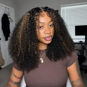 [Summer Colored Wig] MENGLLE 4C Baby Hair Kinky Curly 7x6 Pre Cut Lace Front Wig 200%/250% Density Wear and Go Glueless Human Hair Wigs Beginner Friendly#Summervibes#DealsForYouDays