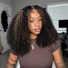 [Autumn Colored Wig] MENGLLE 4C Baby Hair Kinky Curly 7x6 Pre Cut Lace Front Wig 200%/250% Density Wear and Go Glueless Human Hair Wigs Beginner Friendly#tiktokshopbacktoschool