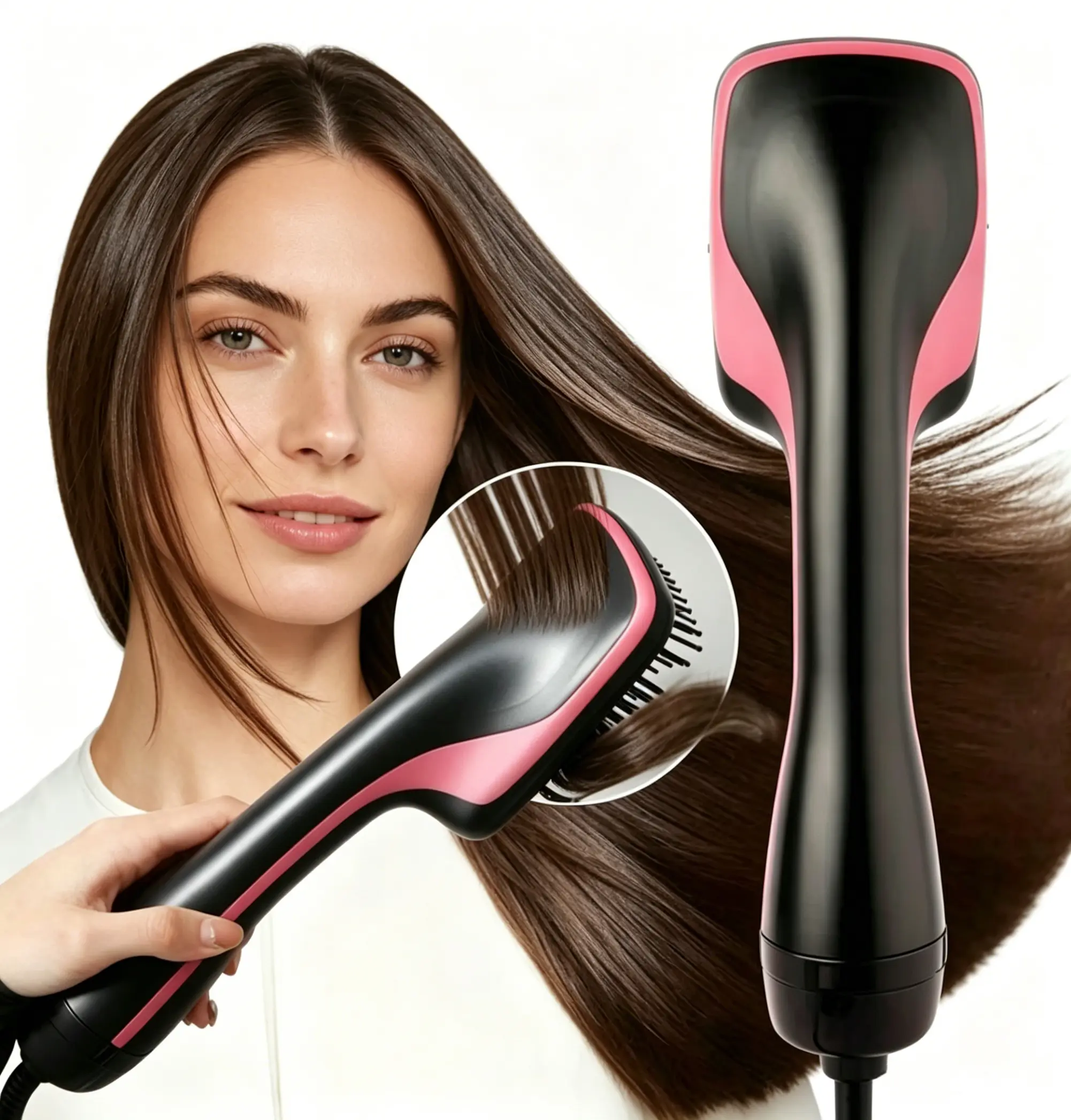 Multifunctional Hot Air Comb, 1 Box Automatic Hair Straightener, Negative Ion Hot Air Comb, Hair Styling Tool for Home & Salon Use, Daily Hair Styling Tools