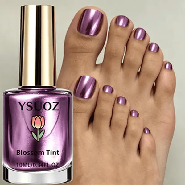 New purple mirror nail polish, fast-drying and natural finish with a metallic pearlescent effect that brightens your nails. Perfect for parties, festivals, gifts, and spring/summer hand and foot nail care.