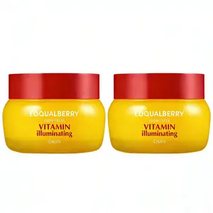 EQQUALBERRY 2PCS Vitamin C Illuminating Serum with Niacinamide Ceramide & Hyaluronic Acid 1.01oz 30ml Brightening Skin Barrier Hydrating Serum for Daily Use