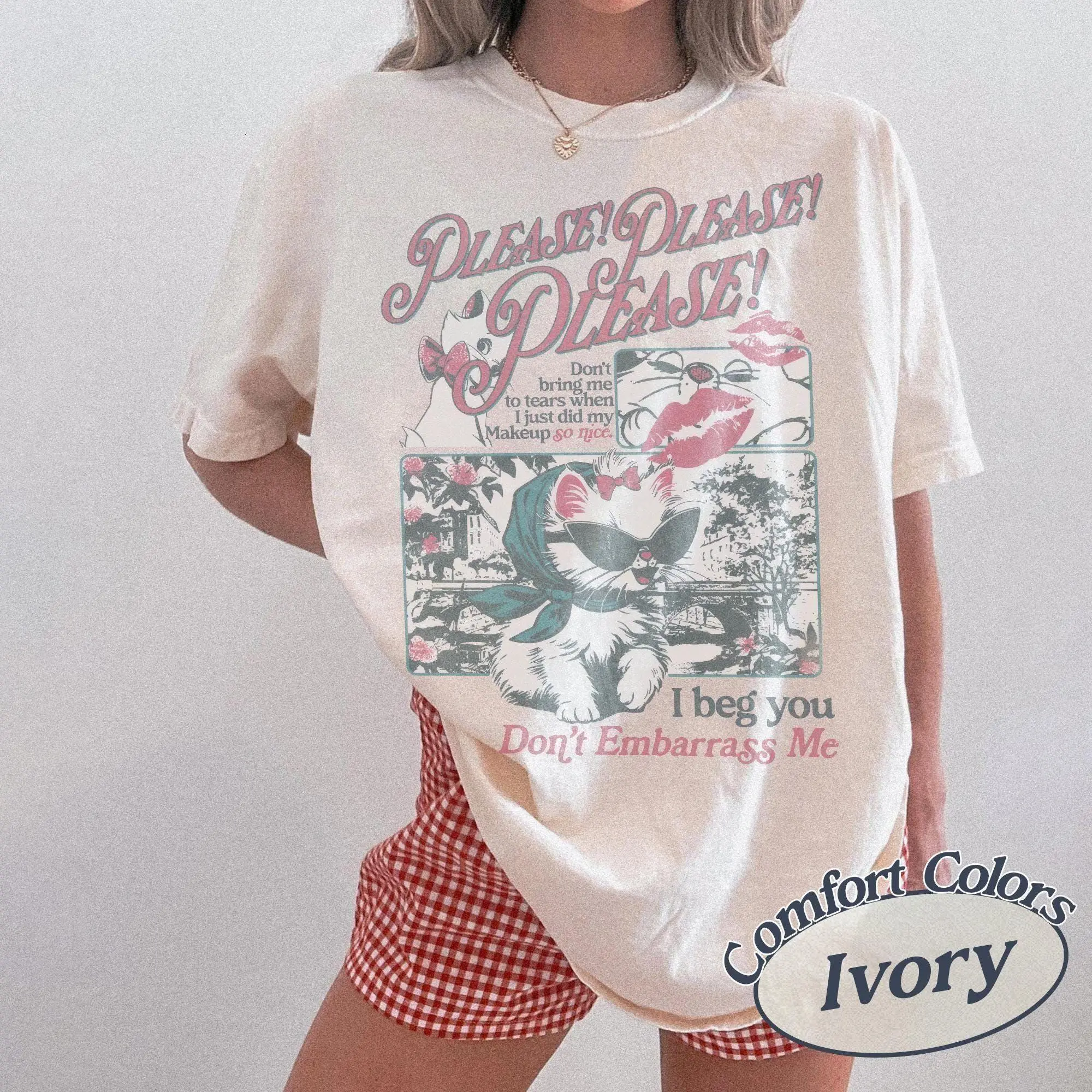 Comfort Colors Retro Marie Aristocats Please Please Please Shirt, Sassy Aristocats Diva Tee, Family Trip 2026 Vacation Gift Shirt