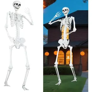 7.9Ft/240cm Giant Skeleton Poseable Skeleton Realistic Full   for Halloween Decorations