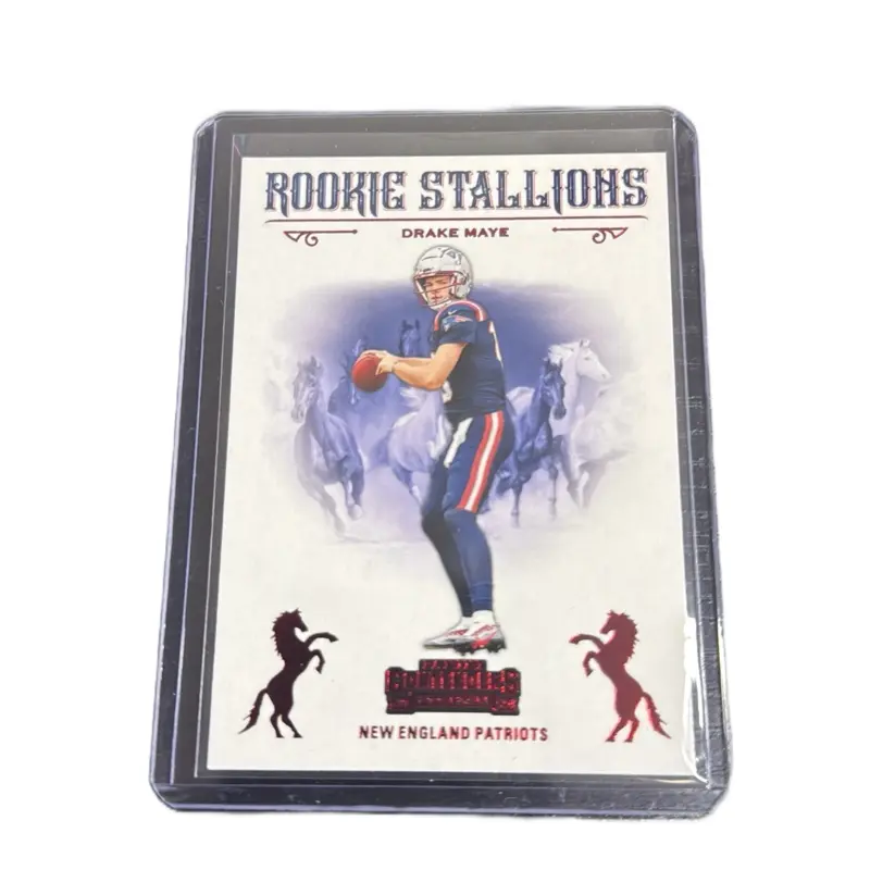 Drake Maye #4 RC 2024 Panini Contenders [Red] Rookie Stallion