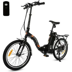 Step-Through-2 20" Folding Electric Bicycle Powerful 350W Motor 36V/12.5AH Removable Lithium Battery City Bike Alloy Frame Ebike LED Display - 90% Pre-Assembled