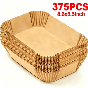 Long rectangular air fryer paper mats, dual zone fryer base liners, unbleached disposable cooking sheets, oil resistant fryer inner paper, easy clean rectangular tray liner, compatible with most dual basket air fryer appliances