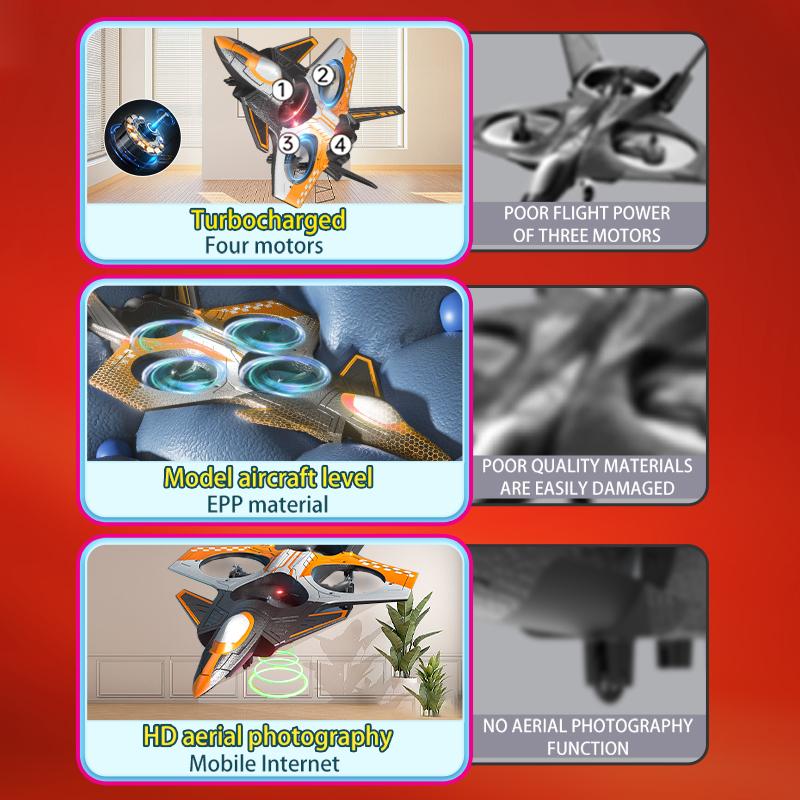 tongli Kids Aerial Photography Drone Foam Airplane Electric Stunt RC Aircraft 4-Axis Quadcopter with Flip Stunts EPP Soft Foam Easy to Control for Beginners Crash-Resistant Durable RC Drone Toy for Ages 8-14 Ideal Gift for Christmas Halloween Thanksgiving