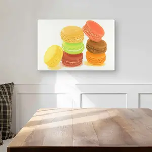 212 MAIN Aluminium Metal Wall Art - 12x18 in. Delicious Macaroons Themed Kitchen Decor, Artistic Metal Surface Print for Home Room Decor