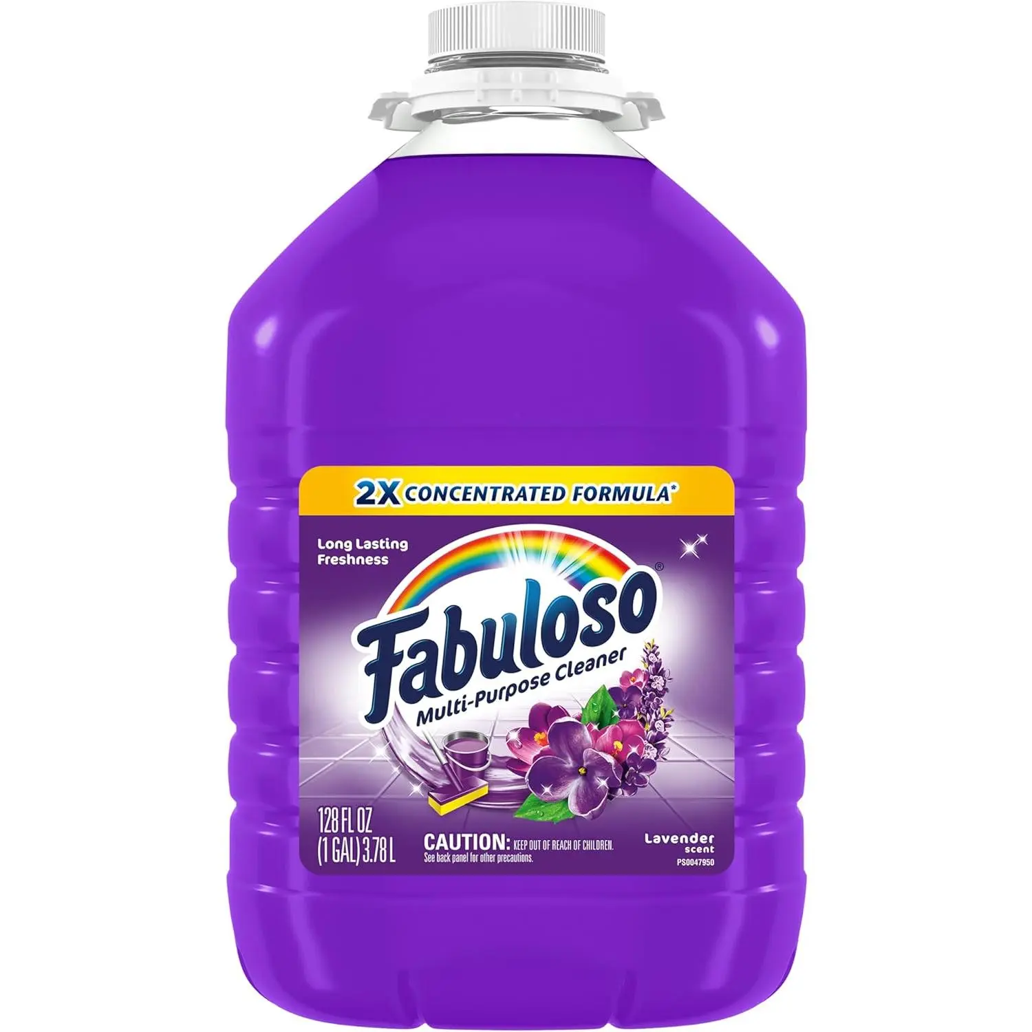 Fabuloso Multi-Purpose Cleaner 2x Concentrated Lavender 128 fl oz Liquid for Sinks Toilets Floors Furniture Long Lasting Freshness