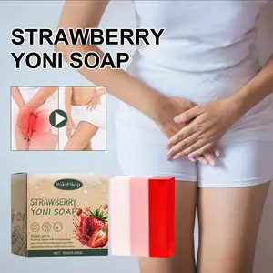 WoodSleep Natural Strawberry Soap – Gentle Deep Cleansing, Moisturizing, Hydrating & Smooth for Women's Body Skin