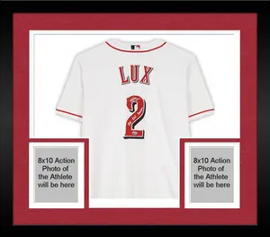 Framed Gavin Lux Cincinnati Reds Autographed White Nike Replica Jersey with "Big Red Machine" Inscription - Fanatics Authentic Certified