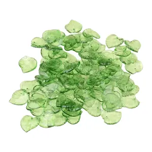 100pcs Acrylic Green Leaf Charm Pendant DIY Keychain Jewelry Making Findings