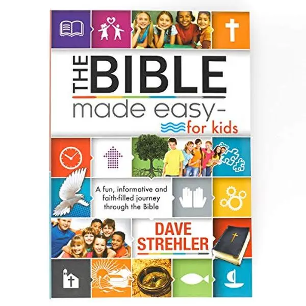 Used Paperback Book - The Bible Made Easy-For Kids by Dave Strehler (English, Bible Stories, Devotions, 1.46 lbs) - School Educational Supplies