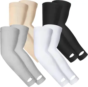4 Pairs Protective Arm Sleeve for Thin Skin Elderly Skin Protector Sleeve Bruising Abrasions Arm Protection Sleeve(Mixed Color) No Brand