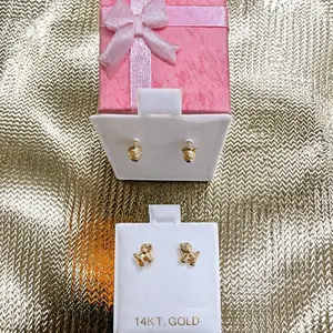 14K Gold Earrings with Safety Backs Hypoallergenic for Babies and Adults Secure and Comfortable