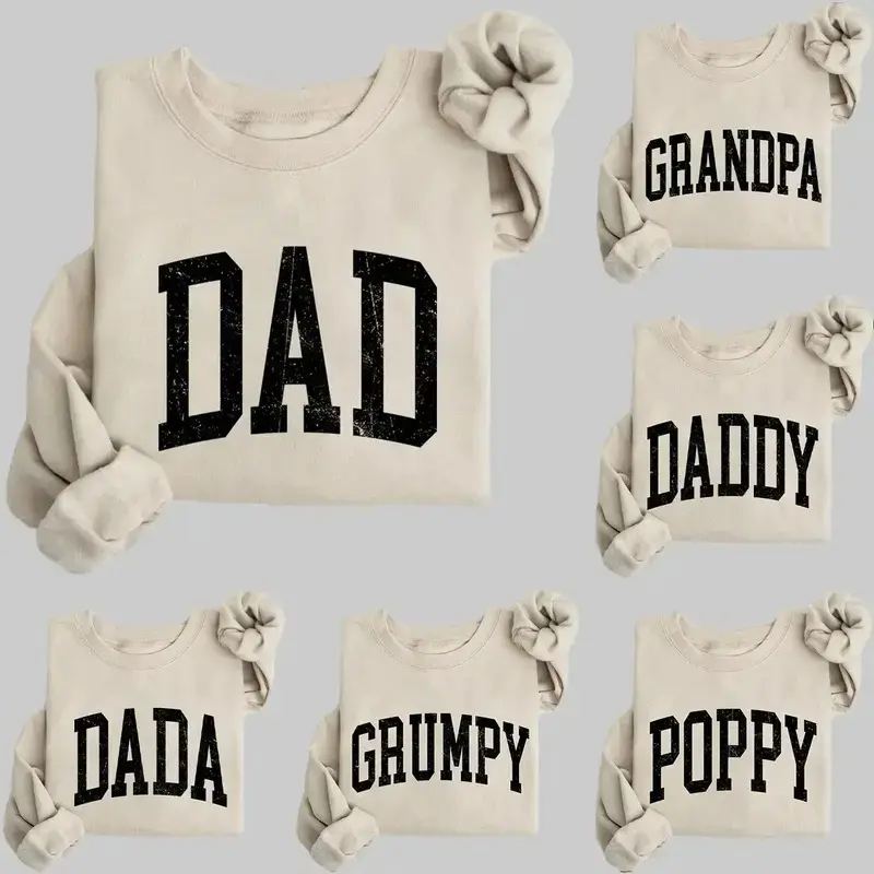 Retro Custom Grandpa Sweatshirt, Fathers Day Gift, Gift for Grandparents, Personalized Papa Sweater, Dad Daddy Boss Papa Dada Grumpy Shirt - AG