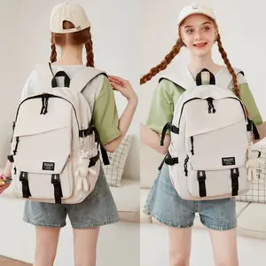College School Bag for Men Women Laptop Backpack 15.6 Inch Anti Theft Travel Daypack Large Elementary Middle High Bookbags for Teens Girls Boys Students-Large,off-white