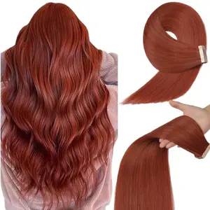 Copper Red Tape In Human Hair Extensions - Fashion Accessory