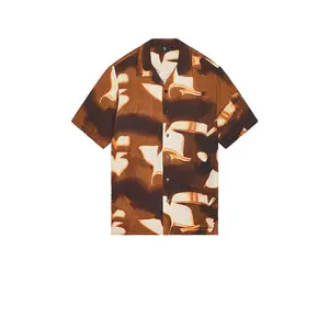 THRILLS Wyldeflower Bowling Shirt in Cocoa