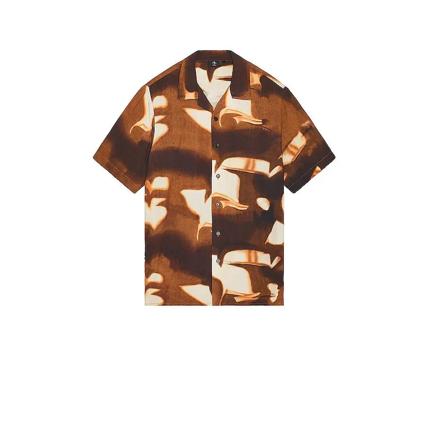 THRILLS Wyldeflower Bowling Shirt in Cocoa