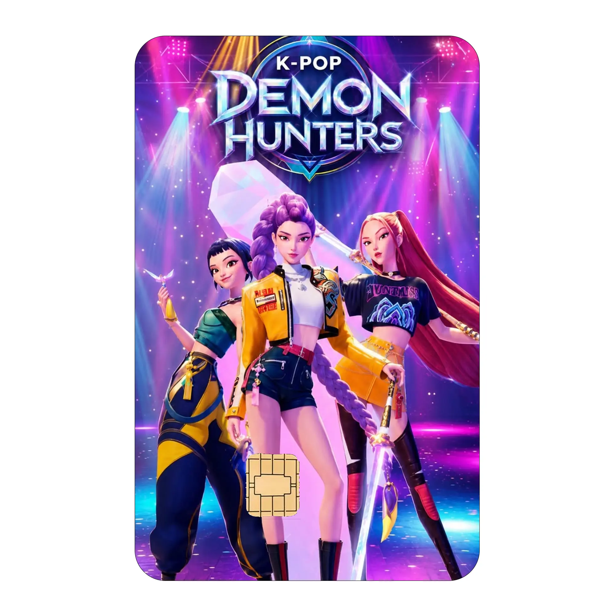 K-Pop Demon Hunters Credit Card Skin, KPop Inspired Debit Card Cover, Demon Hunter Card Sticker, Gift for KPop Fans